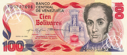 Venezuela - Pick 59 - 100 Bolivares - 1980 rok