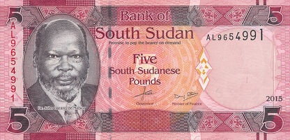 Banknoty Sudan South (Sudan Południowy)