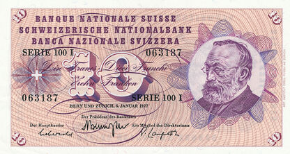 Banknoty Switzerland (Szwajcaria)