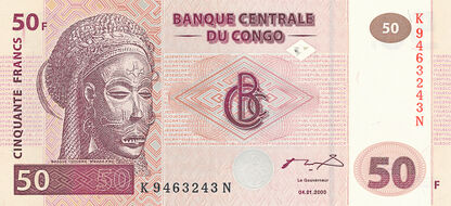 Banknoty Congo Democratic Republic (Demokratyczna Rep. Konga)