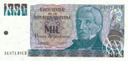 Argentina - Pick 317b - 1.000 Pesos Argentinos