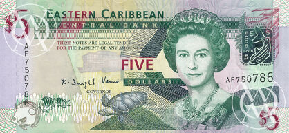 East Caribbean States - Pick 47 - 5 Dollars - 2008 rok