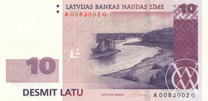 Latvia - Pick 54 - 10 Latu - 2008 rok