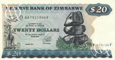 Zimbabwe - Pick 4d - 20 Dollars - 1994 rok