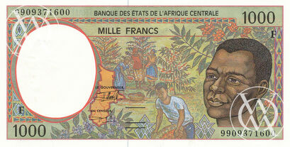 Central African Republic - Pick 302Ff - 1.000 Francs - 1999 rok