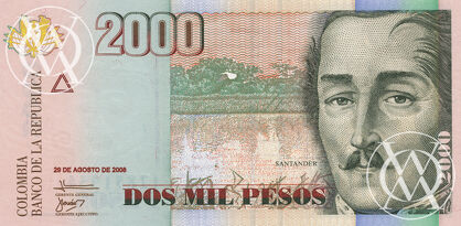 Colombia - Pick 457z - 2.000 Pesos - 2014 rok