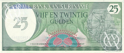 Suriname - Pick 127b - 25 Gulden