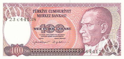 Turkey - Pick 194b - 100 Lirasi