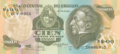Uruguay - Pick 62A - 100 Nuevos Pesos