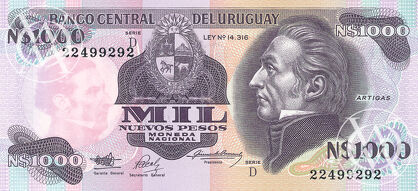 Uruguay - Pick 64Ab - 1.000 Nuevos Pesos
