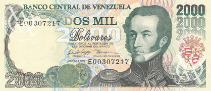 Venezuela - Pick 77c - 2.000 Bolivares