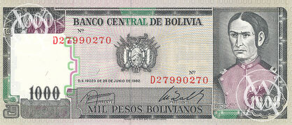 Bolivia - Pick 167 - 1.000 Pesos Bolivianos