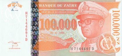 Zaire - Pick 77 - 100.000 Nouveau Zaires
