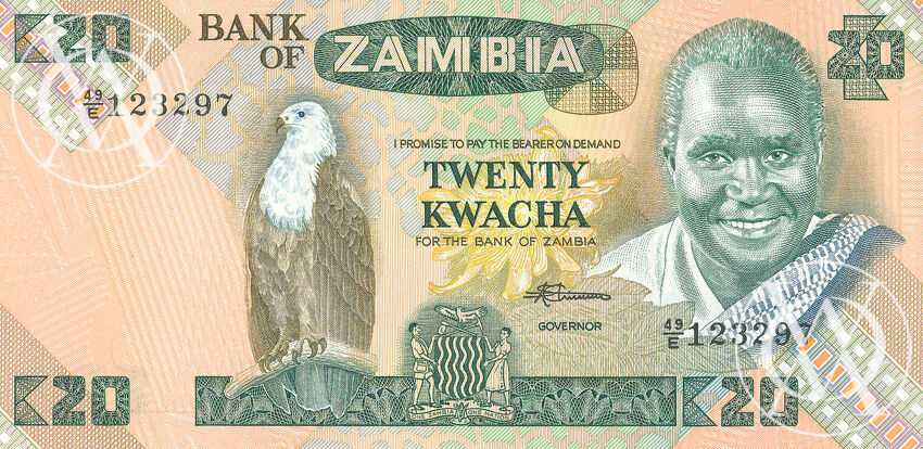 Zambia - Pick 27e - 20 Kwacha