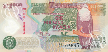 Zambia - Pick 45c - 1.000 Kwacha