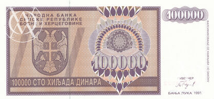 Bosnia Herzegovina - Pick 141 - 100.000 Dinara