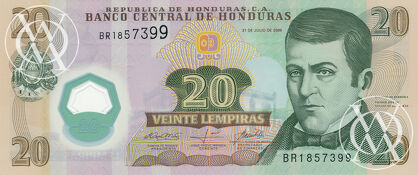 Honduras - Pick 93b - 20 Lempiras