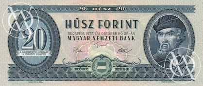 Hungary - Pick 169f - 20 Forint 1980