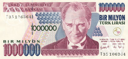 Turkey - Pick 213 - 1.000.000 Lirasi