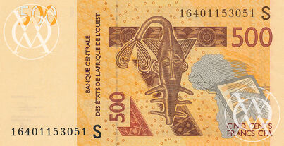 West African States - Guinea Bissau - Pick 919Sa - 500 Francs CFA - 2012 rok