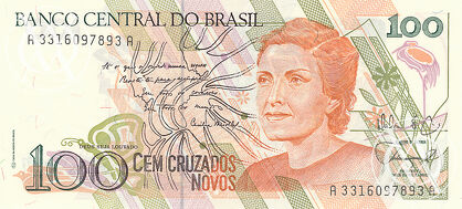 Brazil - Pick 220a - 100 Cruzados Novos