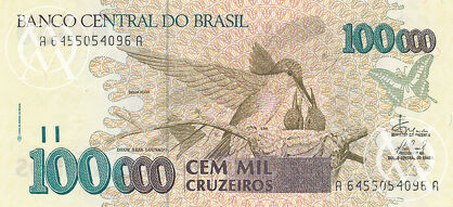 Brazil - Pick 235d - 100000 Cruseiros
