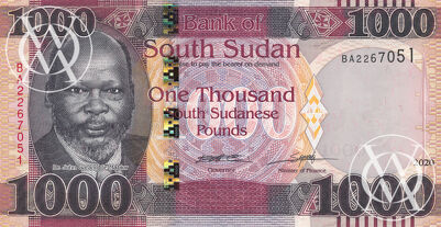 Sudan South - Pick nowy - 1.000 Pounds - 2020 rok