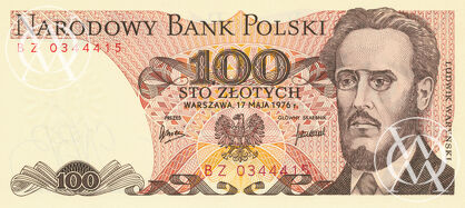 Poland - Pick 143b - 100 złotych - 1976 rok