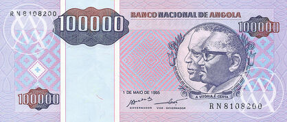 Angola - Pick 139 - 100.000 Kwanzas