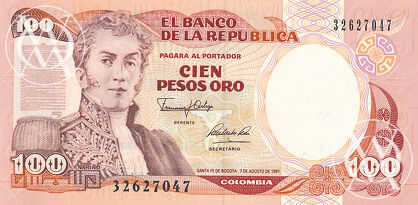 Colombia - Pick 426e - 100 Pesos Oro