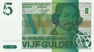 Netherlands - Pick 95 - 5 Gulden - 1973 rok