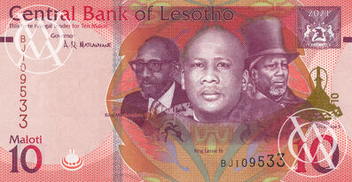 Lesotho - Pick 21 - 10 Maloti - 2021 rok