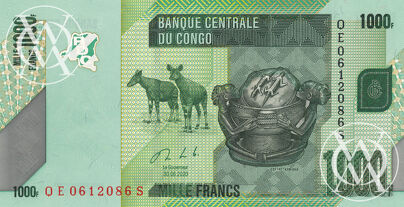 Congo Democratic Republic - Pick 101 - 1.000 Francs - 2020 rok
