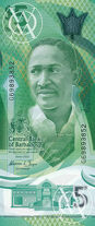 Barbados - Pick W81 - 5 Dollars - 2022 rok