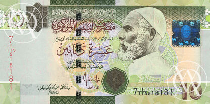 Libya - Pick 73 - 10 Dinars - 2009 rok