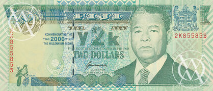 Fiji - Pick 102 - 2 Dollars - seria milenijna
