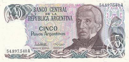 Argentina - Pick 312a - 5 Pesos Argentinos