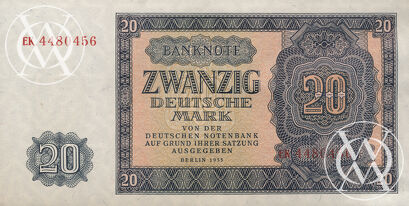 Germany Democratic Republic - Pick 19 - 20 Deutsche Mark - 1955 rok