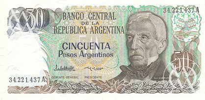 Argentina - Pick 314a - 50 Pesos Argentinos