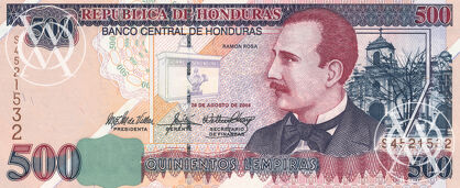 Honduras - Pick 78f - 500 Lempiras - 2004 rok