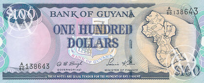 Guyana - Pick 31 - 100 Dollars