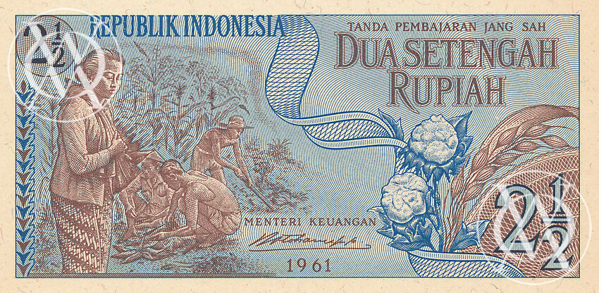 Indonesia - Pick 79 - 2 1/2 Rupiah