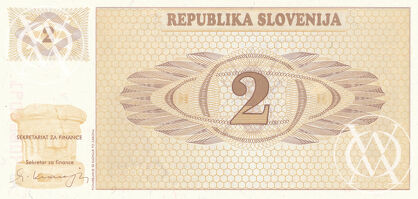 Slovenia - Pick 2 - 2 Tolarjev - 1990 rok