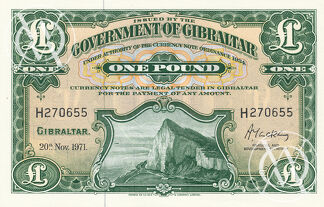 Gibraltar - Pick 18b - 1 Pound - 1971 rok