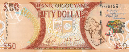 Guyana - Pick 41 - 50 Dollars - 2016 rok