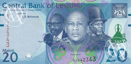 Lesotho - Pick 22 - 20 Maloti - 2021 rok