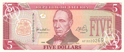Liberia - Pick 21 - 5 Dollars