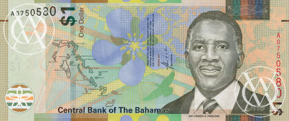 Bahamas - Pick 77 - 1 Dollar - 2017 rok