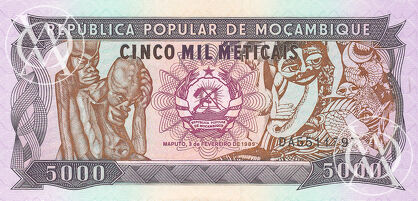 Mozambique - Pick 133 - 5.000 Meticais