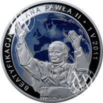 Fischer K(20) 063 - 20 złotych - 2011 rok - Beatyfikacja Jana Pawła II - 1 V 2011 r. - moneta srebrna z emalią